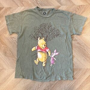 L Disney Winnie the Pooh Green Kids T-Shirt